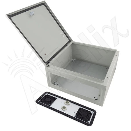 Altelix 16x16x8 Vented Steel Weatherproof NEMA Enclosure with Steel Equipment Mounting Plate - Nema Supply