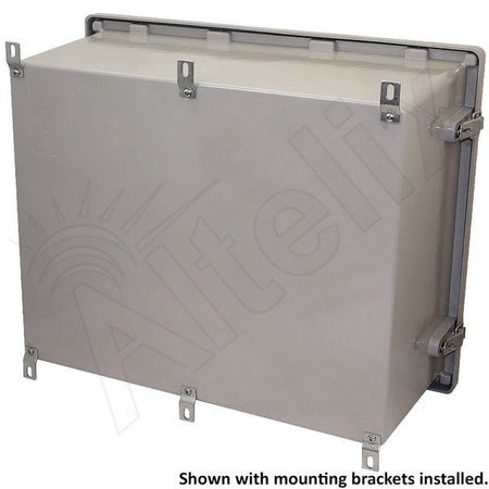 Altelix 16x20x12 Fiberglass Vented & Heated Weatherproof NEMA Enclosure with Dual Cooling Fans, 200W Heater, 120 VAC Outlets and Power Cord (Cooling Fan Thermostat - 85°F Turn - On) - Nema Supply