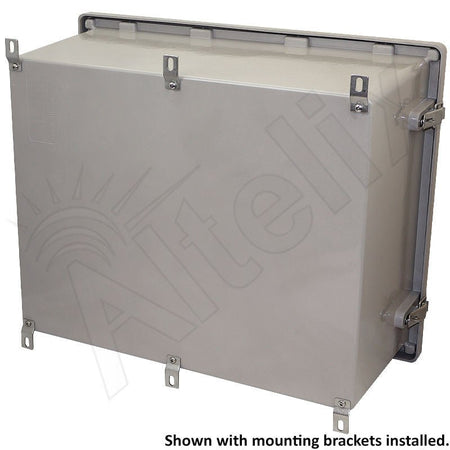 Altelix 16x20x12 Fiberglass Vented & Heated Weatherproof NEMA Enclosure with Dual Cooling Fans, 200W Heater and 120 VAC Outlets - 85°F - Nema Supply