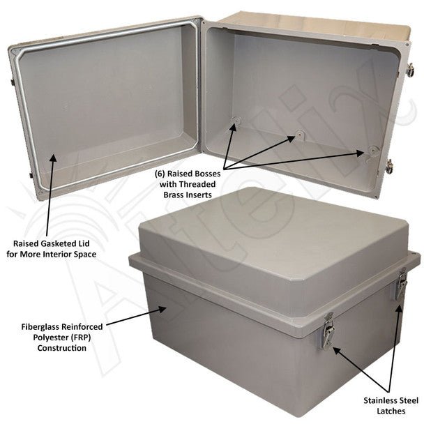 Altelix 16x20x12 Fiberglass Weatherproof NEMA 4X Enclosure - Nema Supply