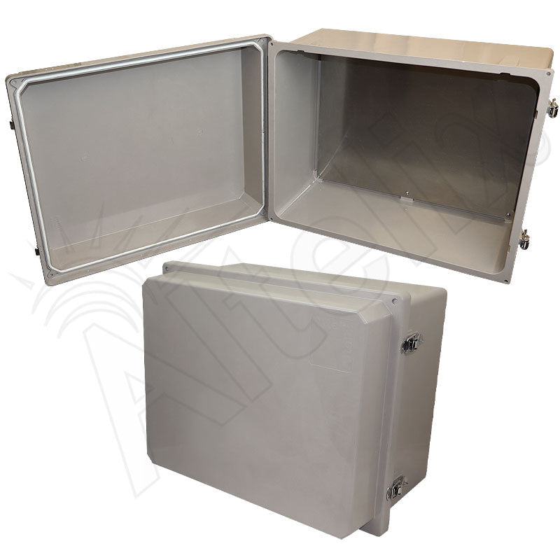 Altelix 16x20x12 Fiberglass Weatherproof NEMA 4X Enclosure with Blank Aluminum Equipment Mounting Plate - Nema Supply