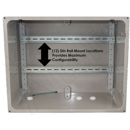 Altelix 16x20x12 Industrial DIN Rail Enclosure Fiberglass NEMA 4X IP66 - Nema Supply