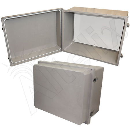 Altelix 16x20x12 NEMA 4X Fiberglass Weatherproof RF Transparent Wireless Enclosure with No - Drill PVC Equipment Mounting Plate - Nema Supply