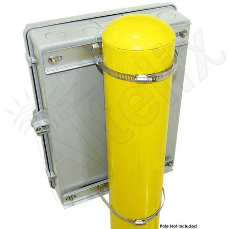 Altelix 17x14x6 PC + ABS Weatherproof Vented Utility Box NEMA Enclosure with Pole Mount Kit - Nema Supply