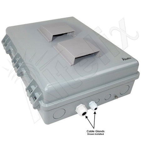 Altelix 17x14x6 PC + ABS Weatherproof Vented Utility Box NEMA Enclosure with Pole Mount Kit - Nema Supply