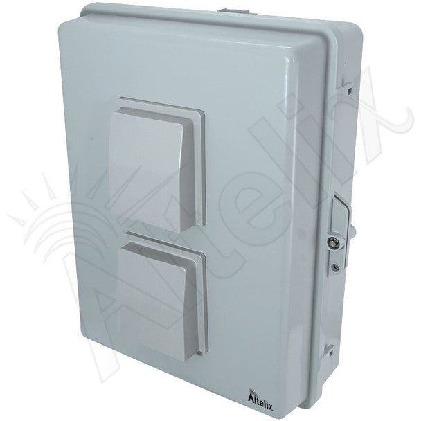 Altelix 17x14x6 Vented Polycarbonate + ABS Weatherproof NEMA Enclosure with Cooling Fan, 120 VAC GFCI Outlets & Power Cord - Nema Supply