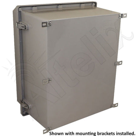 Altelix 20x16x12 Fiberglass Weatherproof NEMA 4X Enclosure with Blank Aluminum Equipment Mounting Plate - Nema Supply