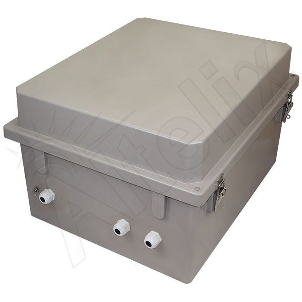 Altelix 20x16x12 Fiberglass Weatherproof NEMA Enclosure with Aluminum Mounting Plate and 120 VAC Outlets - Nema Supply