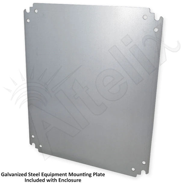 Altelix 20x16x12 NEMA 4X Steel Weatherproof Enclosure with 120 VAC Outlets and Power Cord - Nema Supply