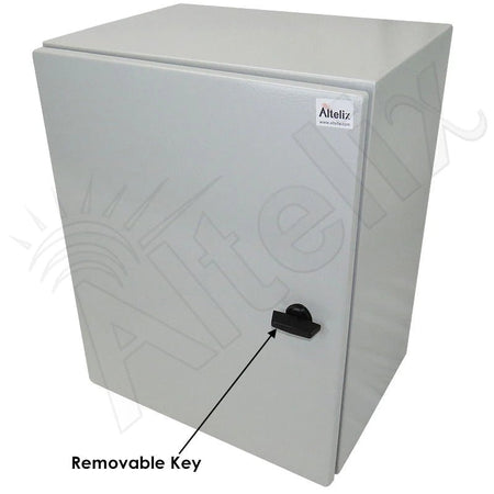 Altelix 20x16x12 Steel Weatherproof NEMA Enclosure with Dual Cooling Fans, 120 VAC Outlets and Power Cord - Nema Supply