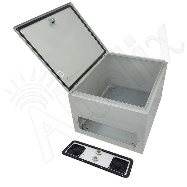 Altelix 20x16x12 Vented Steel Weatherproof NEMA Enclosure with Steel Equipment Mounting Plate - Nema Supply