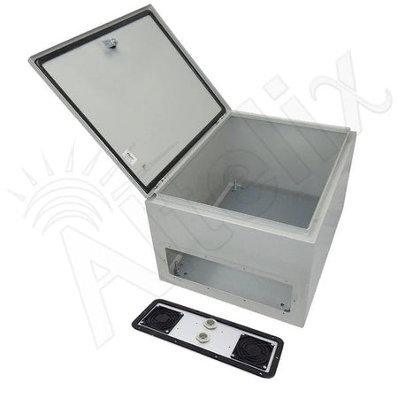 Altelix 20x16x12 Vented Steel Weatherproof NEMA Enclosure with Steel Equipment Mounting Plate - Nema Supply