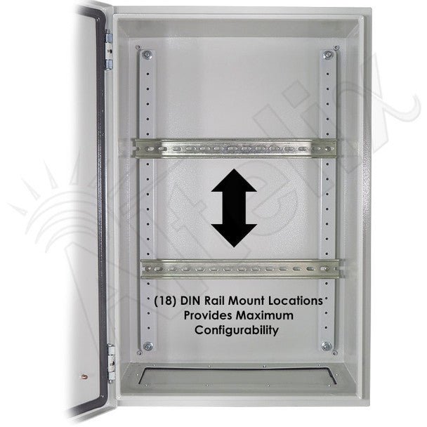Altelix 24x16x12 Industrial DIN Rail NEMA 4X Steel Weatherproof Enclosure - Nema Supply