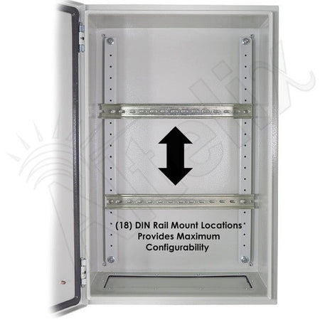 Altelix 24x16x12 Industrial DIN Rail NEMA 4X Steel Weatherproof Enclosure - Nema Supply