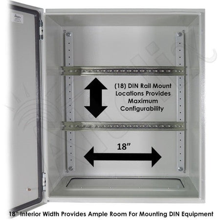 Altelix 24x20x12 Industrial DIN Rail NEMA 4X Steel Weatherproof Enclosure - Nema Supply