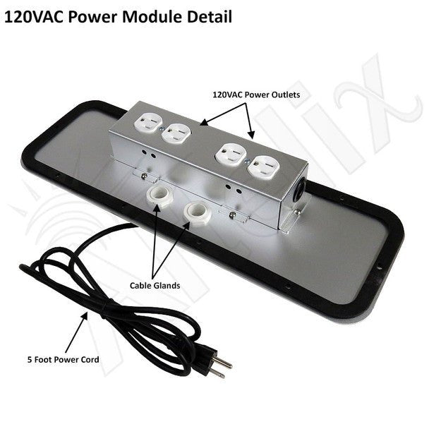 Altelix 24x20x12 NEMA 4X Steel Weatherproof Enclosure with Dual 120 VAC Duplex Outlets and Power Cord - Nema Supply