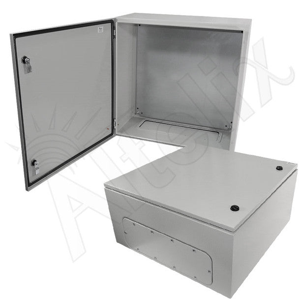Altelix 24x24x12 NEMA 4X Steel Weatherproof Enclosure with Steel Equipment Mounting Plate - Nema Supply