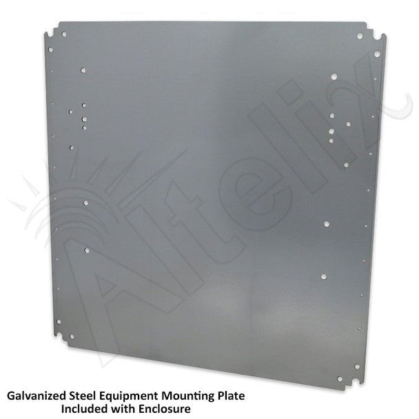 Altelix 24x24x16 NEMA 4X Stainless Steel Weatherproof Enclosure with Steel Equipment Mounting Plate - Nema Supply