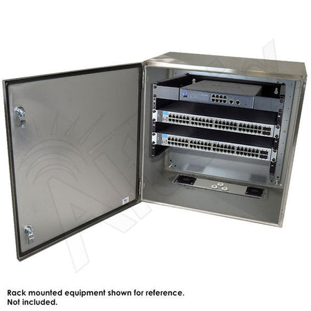 Altelix 24x24x16 Vented 19" Wide 6U Rack Stainless Steel Weatherproof NEMA Enclosure - Nema Supply