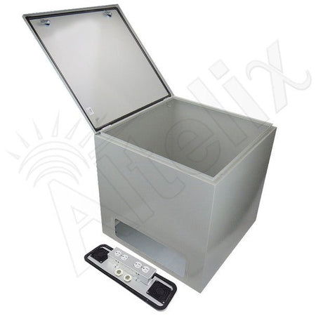 Altelix 24x24x24 Vented Steel Weatherproof NEMA Enclosure with 120 VAC Outlets and Power Cord - Nema Supply