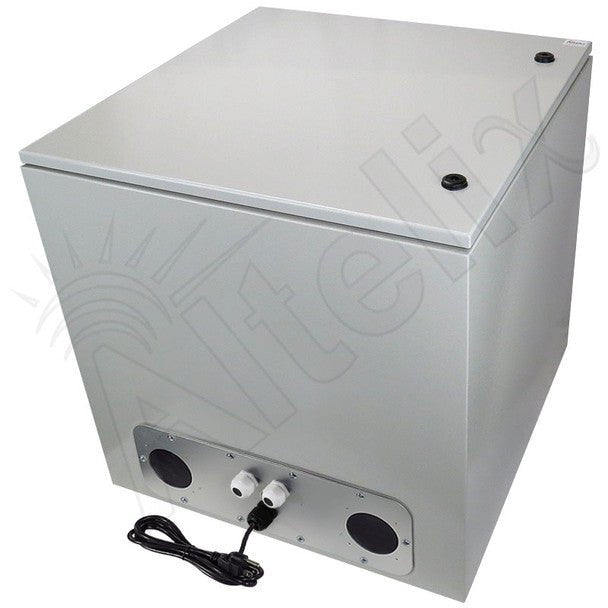 Altelix 24x24x24 Vented Steel Weatherproof NEMA Enclosure with 120 VAC Outlets and Power Cord - Nema Supply