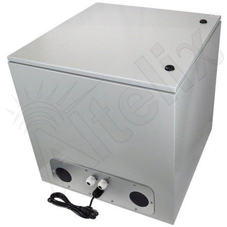 Altelix 24x24x24 Vented Steel Weatherproof NEMA Enclosure with 120 VAC Outlets and Power Cord - Nema Supply