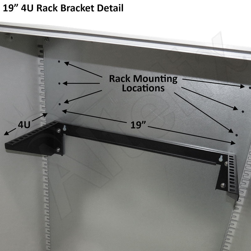 Altelix 32x24x12 19" Wide 4U Vertical Rack Vented Fiberglass Weatherproof NEMA Enclosure with Dual Cooling Fans, 120 VAC Outlets & Power Cord- 85°F Turn-On - Nema Supply