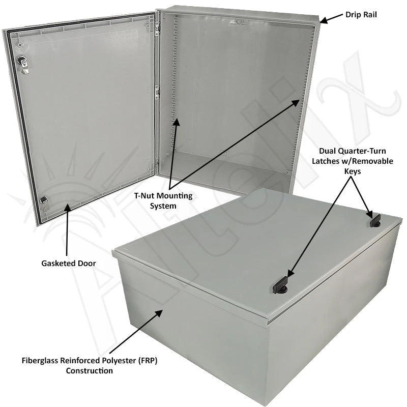 Altelix 32x24x12 NEMA 4X Fiberglass Weatherproof Enclosure - Nema Supply
