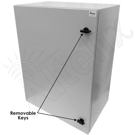 Altelix 32x24x16 NEMA 4X Steel Weatherproof Enclosure with Steel Equipment Mounting Plate - Nema Supply