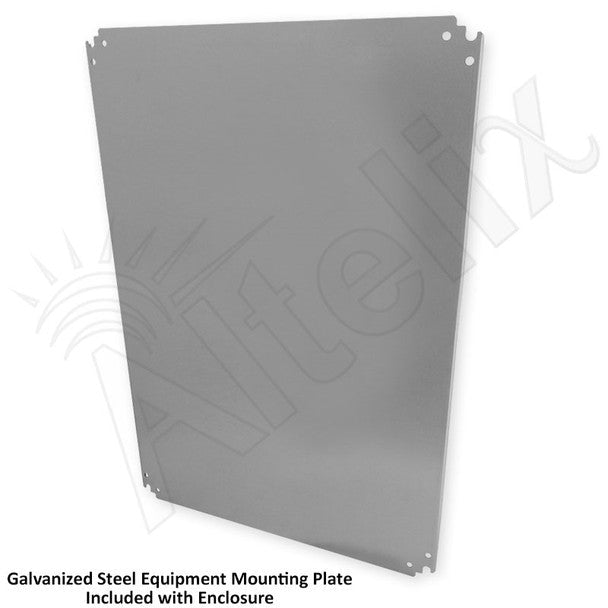 Altelix 32x24x16 NEMA 4X Steel Weatherproof Enclosure with Steel Equipment Mounting Plate - Nema Supply