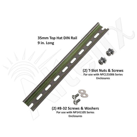 Altelix 35mm Top Hat DIN Rail for NP141105, NP141107, NP141109 & NFC121006 Series Enclosures - Nema Supply