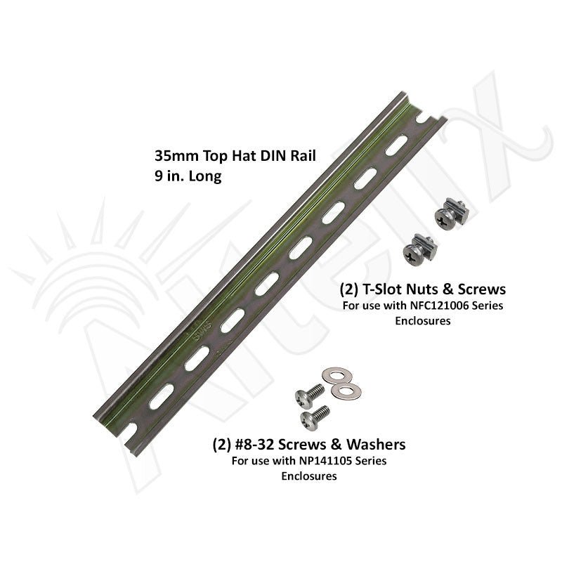 Altelix 35mm Top Hat DIN Rail for NP141105, NP141107, NP141109 & NFC121006 Series Enclosures - Nema Supply