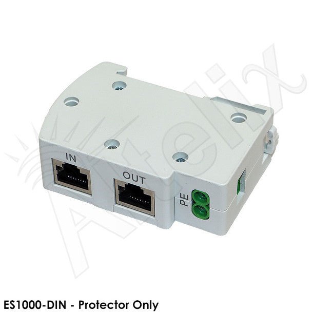 Altelix DIN Rail Mount Gigabit Ethernet PoE Surge Protector - Nema Supply