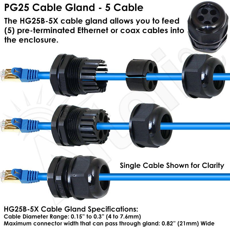 Altelix Fan Cooled Weatherproof Starlink® Gen 3 Enclosure with 120 VAC Outlets and Power Cord - Nema Supply