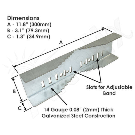 Altelix Heavy Duty Galvanized Steel Pole Mount Kit for Altelix NF141206, NF141208, NF141210, NS161212, NX161212 & NFC161208 Series NEMA Enclosures - Nema Supply