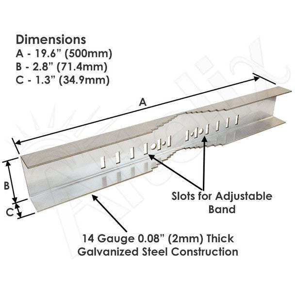 Altelix Heavy Duty Galvanized Steel Pole Mount Kit for Altelix NF162012, NFC242009 & NS242012 Series NEMA Enclosures - Nema Supply