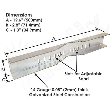 Altelix Heavy Duty Galvanized Steel Pole Mount Kit for Altelix NF162012, NFC242009 & NS242012 Series NEMA Enclosures - Nema Supply