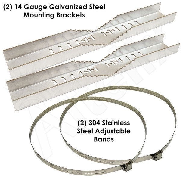 Altelix Heavy Duty Galvanized Steel Pole Mount Kit for Altelix NF162012, NFC242009 & NS242012 Series NEMA Enclosures - Nema Supply