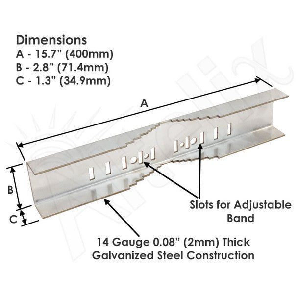 Altelix Heavy Duty Galvanized Steel Pole Mount Kit for Altelix NF201612, NFC161608, NFC201608, NFC241609, NS/NX161608, NS201608, NS/NX201612, NS241610 & NS241612 Series NEMA Enclosures - Nema Supply
