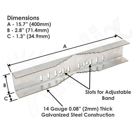 Altelix Heavy Duty Galvanized Steel Pole Mount Kit for Altelix NF201612, NFC161608, NFC201608, NFC241609, NS/NX161608, NS201608, NS/NX201612, NS241610 & NS241612 Series NEMA Enclosures - Nema Supply