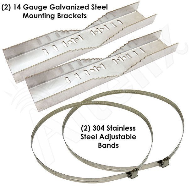 Altelix Heavy Duty Galvanized Steel Pole Mount Kit for Altelix NF201612, NFC161608, NFC201608, NFC241609, NS/NX161608, NS201608, NS/NX201612, NS241610 & NS241612 Series NEMA Enclosures - Nema Supply