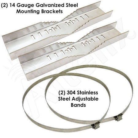 Altelix Heavy Duty Galvanized Steel Pole Mount Kit for Altelix NF201612, NFC161608, NFC201608, NFC241609, NS/NX161608, NS201608, NS/NX201612, NS241610 & NS241612 Series NEMA Enclosures - Nema Supply