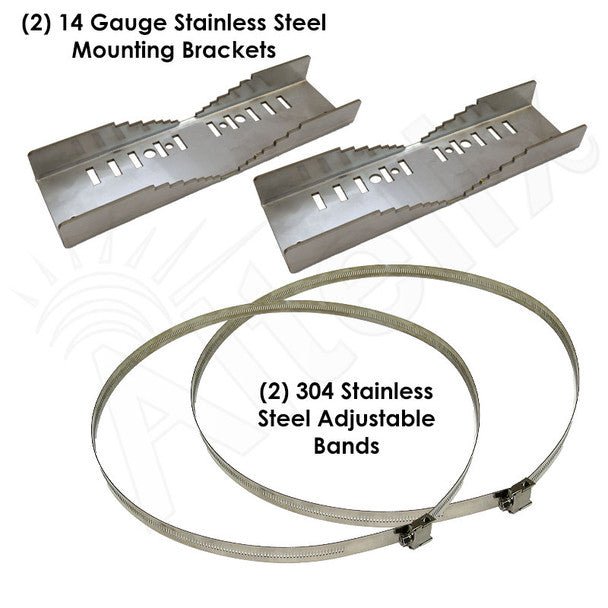 Altelix Heavy Duty Stainless Steel Pole Mount Kit for Altelix NF141206, NF141208, NF141210, NS161212, NX161212 & NFC161208 Series NEMA Enclosures - Nema Supply
