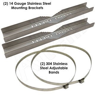 Altelix Heavy Duty Stainless Steel Pole Mount Kit for Altelix NFC322412, NS242412, NS242416, NS242424, NS282416, NS282424 & NS322416 Series NEMA Enclosures - Nema Supply