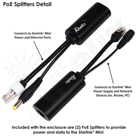 Altelix PoE Powered Aimable Weatherproof Starlink® Mini NEMA 4X Directional Enclosure - Nema Supply