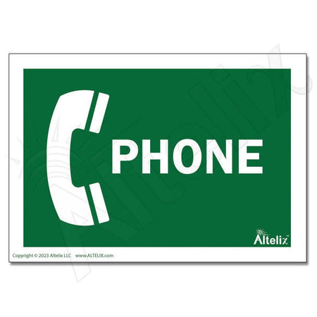 Altelix Service Phone Label - Weatherproof Vinyl 5 x 3.5 Inch - 6-Pack - Nema Supply