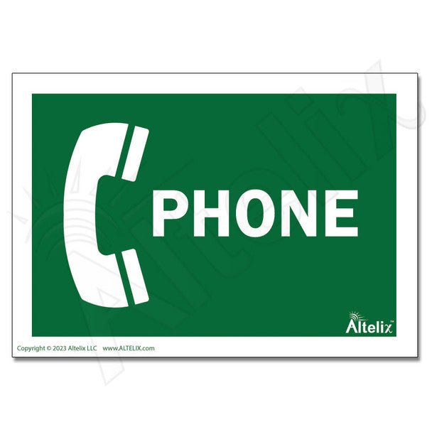 Altelix Service Phone Label - Weatherproof Vinyl 5 x 3.5 Inch - 6-Pack - Nema Supply