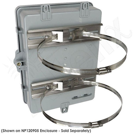 Altelix Stainless Steel Universal Pole Mount Kit with Adjustable Bands for Enclosures 4 to 8 Inches Wide - Nema Supply