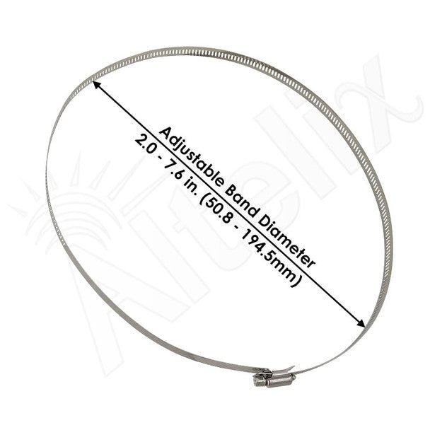 Altelix Stainless Steel Universal Pole Mount Kit with Adjustable Bands for Enclosures 4 to 8 Inches Wide - Nema Supply