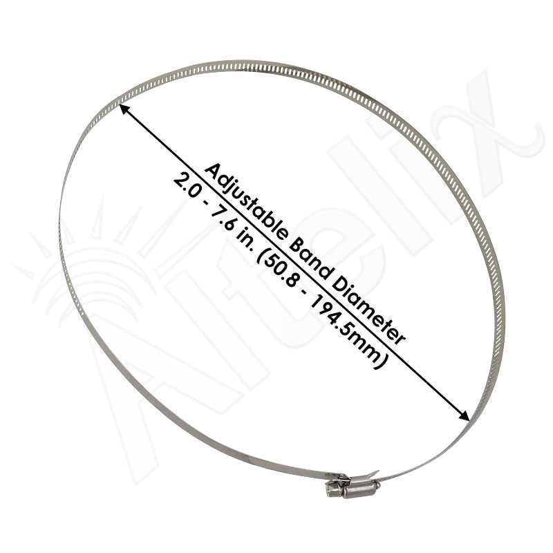 Altelix Stainless Steel Universal Pole Mount Kit with Adjustable Bands for Enclosures 5 to 10 Inches Wide - Nema Supply